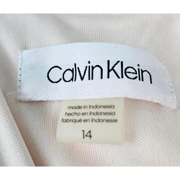 Calvin Klein Women's Elegant Blush A-Line Dress Size 14 - Picture 3 of 12